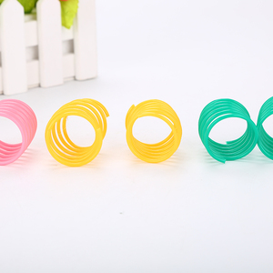 Wholesale Stocked Custom Pet Suppliers Eco-Friendly Plastic Colorful Sturdy Heavy Spiral Spring Fashion Cat <b>Toy</b> - Product Image 2