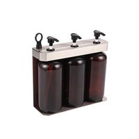 Support mural pour distributeur de savon liquide EASTON, triple bouteille, antivol, pour salle de bain