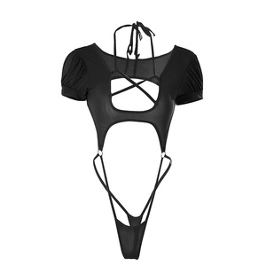 Lingerie Sexy con Apertura all'Inguine e Decorazioni Traforate, Design Coniglietta, Fornitura ODM, Tentazione Passionale - Product Image 6