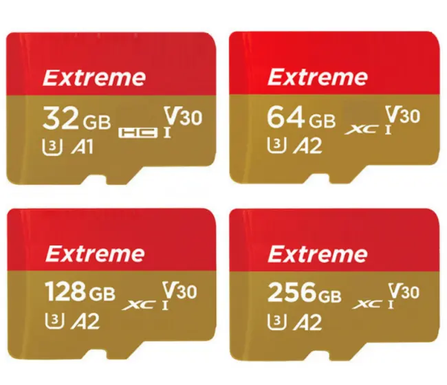 100% כרטיס זיכרון TFlash ממותג מקורי 64GB 128GB 256GB 512GB 1TB זיכרון מצלמה כרטיסי SD סוג 10 32GB לטלפון נייד