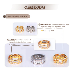Индивидуальная настройка, ручная установка камней, классическое кольцо с кубическим цирконием, образец формы, услуги по изготовлению ювелирных изделий - Product Image 3