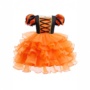 Robe de princesse pour enfants, jupe à volants violette, costume de cosplay, 8-13 ans, été 2025 - Product Image 3