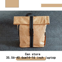 Mochila para Computadora de Tela de Papel DuPont Impermeable para Viajes, Bolso de Hombro Plegable Unisex