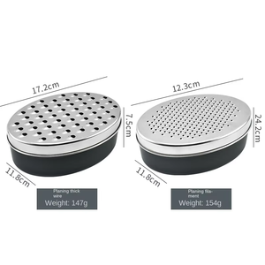 <span class=keywords><strong>Râpe</strong></span> à fromage <span class=keywords><strong>manuelle</strong></span> multifonctionnelle en acier inoxydable de qualité cuisine avec récipient de stockage - Product Image 4