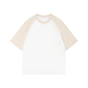 300gsm Color Block Tee Cuello redondo raglán, Estética juvenil - Product Image 1