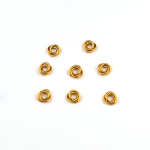 Triple Knot <b>Spacer</b> Ring | 18K PVD Stainless Steel Interlocking Circle Bead Connector for DIY Bracelet Jewelry Making - Product Image 4