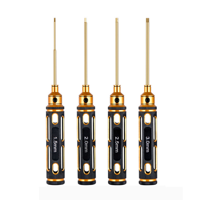RC Precision Screwdriver Bit Set S2 Steel Magnetic Hex Cross Slotted for RC Car Drone Helicopter