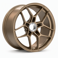 Jantes forgées 6061-T6 bronze satiné à 5 branches en Y, 18-28 pouces, 5x120, style Motorsport concave profond, personnalisées, directement d'usine OEM