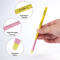 Nuevo Set Profesional de 7 Pinceles de Precisión Anti-Desprendimiento con Mango de Abedul Sólido para Manicura, Delineado y Arte Ombre