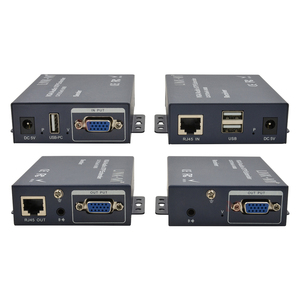 Extensor KVM VGA 1080P 60Hz 300M Transmisor y Receptor de Video KVM <span class=keywords><strong>USB</strong></span> a través de Cable CAT5e/6 Teclado Ratón - Product Image 1