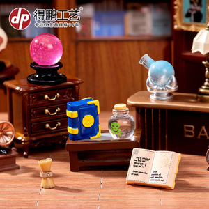 หนังสือเวทมนตร์จิ๋ว Dp ลูกบอลคริสตัล อุปกรณ์ตกแต่งบ้านตุ๊กตา เรซิ่น DIY ของตกแต่งสำหรับตั้งโต๊ะ - Product Image 3