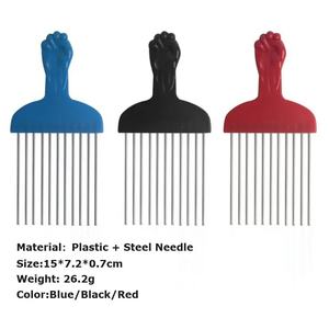 Salon professionnel outils de coiffure insérer vague <span class=keywords><strong>cheveux</strong></span> Pick <span class=keywords><strong>Afro</strong></span> peigne large <span class=keywords><strong>brosse</strong></span> à dents peigne fourchette acier aiguille <span class=keywords><strong>brosse</strong></span> - Product Image 5