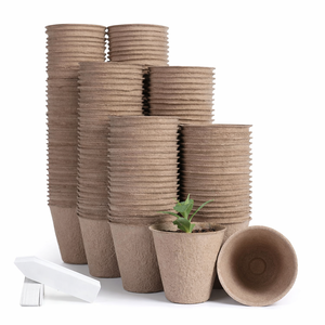 Barquettes à <span class=keywords><strong>semis</strong></span> et pots en tourbe biodégradables et compostables <span class=keywords><strong>pour</strong></span> la germination et la culture de plantes d'intérieur et d'extérieur - Product Image 2