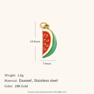 Dingran Tự Làm Mùa Hè Lấy Cảm Hứng Từ Thép Không Gỉ Vàng-Mạ Men Trái Cây Quyến Rũ Bộ Sưu Tập Đầy Màu Sắc Nhiệt đới Thiết Kế Cho Quà Tặng - Product Image 5