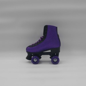Patins <span class=keywords><strong>à</strong></span> roulettes en PVC en cuir pailleté de qualité professionnelle chaîne réglable pour enfants et adultes chaussures de patin <span class=keywords><strong>à</strong></span> roulettes clignotantes - Product Image 1