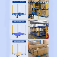Étagère empilable en acier Q235, étagère à palettes empilable pour entrepôt, capacité de 1000 kg, étagère de stockage pliable directe d'usine pour le stockage en entrepôt