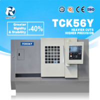 Tour CNC horizontal multifonctionnel TCK56Y, 4 axes, haute précision, robuste, pour l'automobile, le médical et la fabrication de composants.