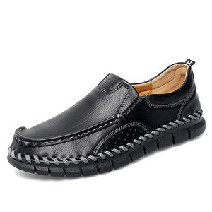 Mocassins pour hommes, chaussures de conduite, Penny Loafer, en cuir microfibre, à bout bas, à enfiler, faits main, décontractés, respirants, pour l'extérieur - Product Image 3