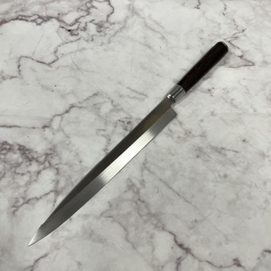 日本12英寸柳叶刀440C高级钢单斜面切刀，带高级手柄日本寿司生鱼片刀 - Product Image 4