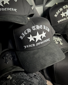 Cappellino da Baseball Classico Personalizzato <span class=keywords><strong>a</strong></span> 5 Pannelli con Visiera Curva in Camoscio, Cappello Sportivo in Camoscio Stile Trucker, Rick the Kid X Gorras, Cappelli Chrome - Product Image 4
