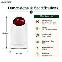 Alarme SOS sans fil pour personnes âgées, bouton d'appel d'urgence, lumière rouge clignotante, alerte de batterie faible, portée de 100 m, alerte de sécurité à domicile et à l'hôpital