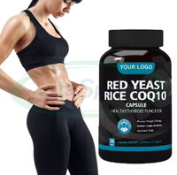 VitaSpring Marque privée Supplément en capsule d'extrait de levure rouge de riz Coenzyme Q10 Capsules dures de levure de riz rouge