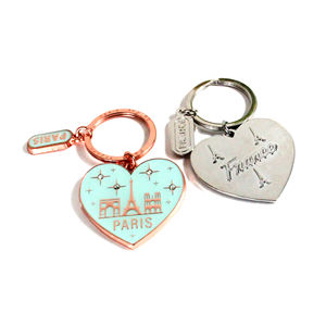 Portachiavi Personalizzato Promozionale Souvenir Turistico in Metallo <span class=keywords><strong>Parigi</strong></span>, Portachiavi in Lega di Zinco Smaltato con Torre <span class=keywords><strong>Eiffel</strong></span> - Product Image 4