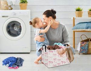 Cestas de Almacenamiento Personalizadas para Niños, Cesta Rosa con Lazo, Cesta Rectangular para Niñas, Contenedor de Almacenamiento Bonito para Decoración de Habitaciones - Product Image 6