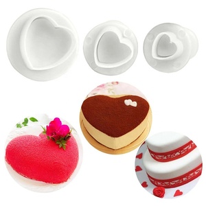 3 cái nhựa hình trái tim bánh fondant pit tông <span class=keywords><strong>Cutter</strong></span> Cookie cắt cho bánh trang trí công cụ - Product Image 5