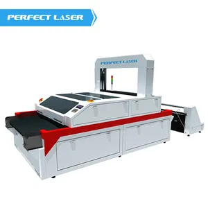 Perfect Laser---Automatic Single Station Large Platform CAD Vision Scanning Fabric Co2 Laser Cutting Machine