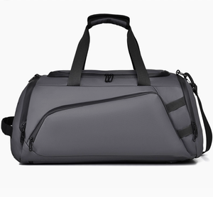 Bolsa de Lona Impermeable Negra, Bolsa de Viaje y Deporte de Gran Capacidad con Compartimento para Zapatos, Mochila Plegable - Product Image 3