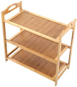 <span class=keywords><strong>Dimensioni</strong></span> durevoli e robuste scarpe Rack 3 livelli fai da te scarpe di bambù autoportanti Organizer per ripiani per ingresso camera da letto domestica - Product Image 4