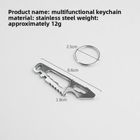 Porte-clés multifonctionnel 7-en-1 personnalisé avec logo, couteau de poche portable et ouvre-boîte premium pour homme