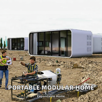 Maison conteneur capsule spatiale moderne, préfabriquée, modulaire et portable, 20ft 40ft, pour camp de travail, hôtel, extérieur