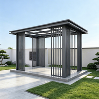 Pergola à toit à lamelles en alliage d'aluminium thermolaqué, multi-scènes, moderne, écologique, anti-corrosion, pour terrasse et jardin