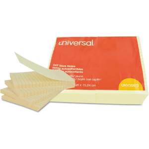 Bloc de Notas Autoadhesivas Universal 35673, Rayadas, 4 x 6, Amarillas, 100 Hojas (Paquete de 12), Bloc de Notas Magnético de PET, Bonito y Práctico para Uso en Oficina - Product Image 3
