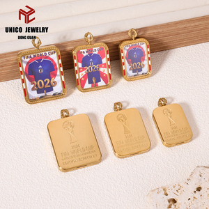 قلادة كرة القدم اليابانية للرجال من الفولاذ المقاوم للصدأ، قلادة كأس العالم 2026 للرجال - Product Image 2