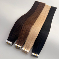 Extensions de cheveux à bandes adhésives en gros, installation facile, double épaisseur, pointes épaisses, cheveux brésiliens naturels Remy non traités, fournisseurs de bandes adhésives pour extensions