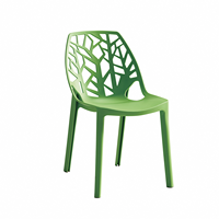 Chaise de salle à manger minimaliste moderne en plastique PP, légère, empilable, écologique, pour l'intérieur/l'extérieur, salon, terrasse