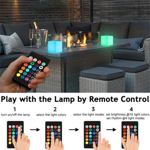 Nuovo RGB <span class=keywords><strong>LED</strong></span> cubo di plastica KTV da tavolo di illuminazione decorativa per festa di nozze decorazione di natale 16 colori cambiare telecomando - Product Image 6