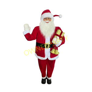 Funny Merry Christmas Life Size Santa Says Hi Modèles animatroniques de haute qualité Noël avec sacs-cadeaux - Product Image 1