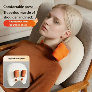 6D Finger Pressure Massager Shiatsu <b>Neck</b> Massage <b>Pillow</b> Soothing Heat Intelligent Shoulder and <b>Neck</b> Massager Machine - Product Image 6