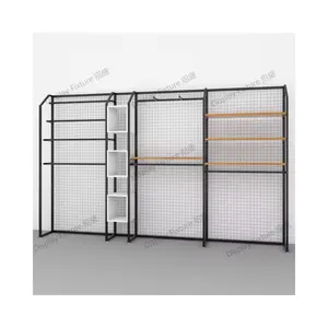 Gỗ treo tường tủ treo giá phù hợp với móc áo quần móc quần áo Rack hiển thị