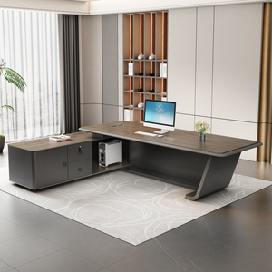 Muebles de Oficina Modernos de Lujo en Forma de L, Convertibles, de Madera, al Mejor Precio, para Jefe, Gerente o Director General - Product Image 2