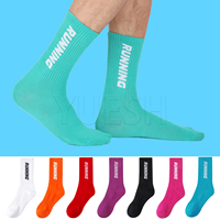 Avoir une personnalité distinctive Chaussettes d'équipage athlétique personnalisées en usine Chaussettes de sport en coton Chaussettes de course à pied d'entraînement