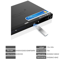Reproductor de DVD HD/EVD/VCD/CD para el Hogar, 15W, 110V/220V, OEM/ODM, Reproductor de Discos para Niños, Reproductor de Juegos, Reproductor de Discos Portátil