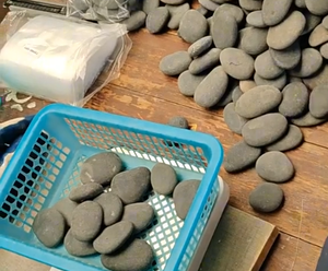 天然ラウンドフラットペブルストーンポリッシュコブル屋外DIY絵画 & 装飾用多彩で使いやすい - Product Image 2