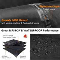 Vente en gros 100% Imperméable Résistant aux UV Anti-Décoloration Mobilier d'extérieur Table Chaise Couverture Noir Rond Patio Meubles Couvre