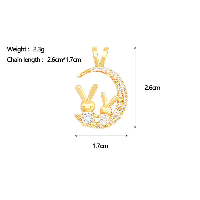 Pendentif DZE333 [Cuivre Micro-incrusté d'Or Vrai Électroplaqué]