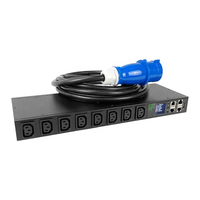 19 "Horizontal Compteur 240V 32A 8way C13 C19 Prises Smart IP SNMP V3 Moniteur Télécommande ATS PDU